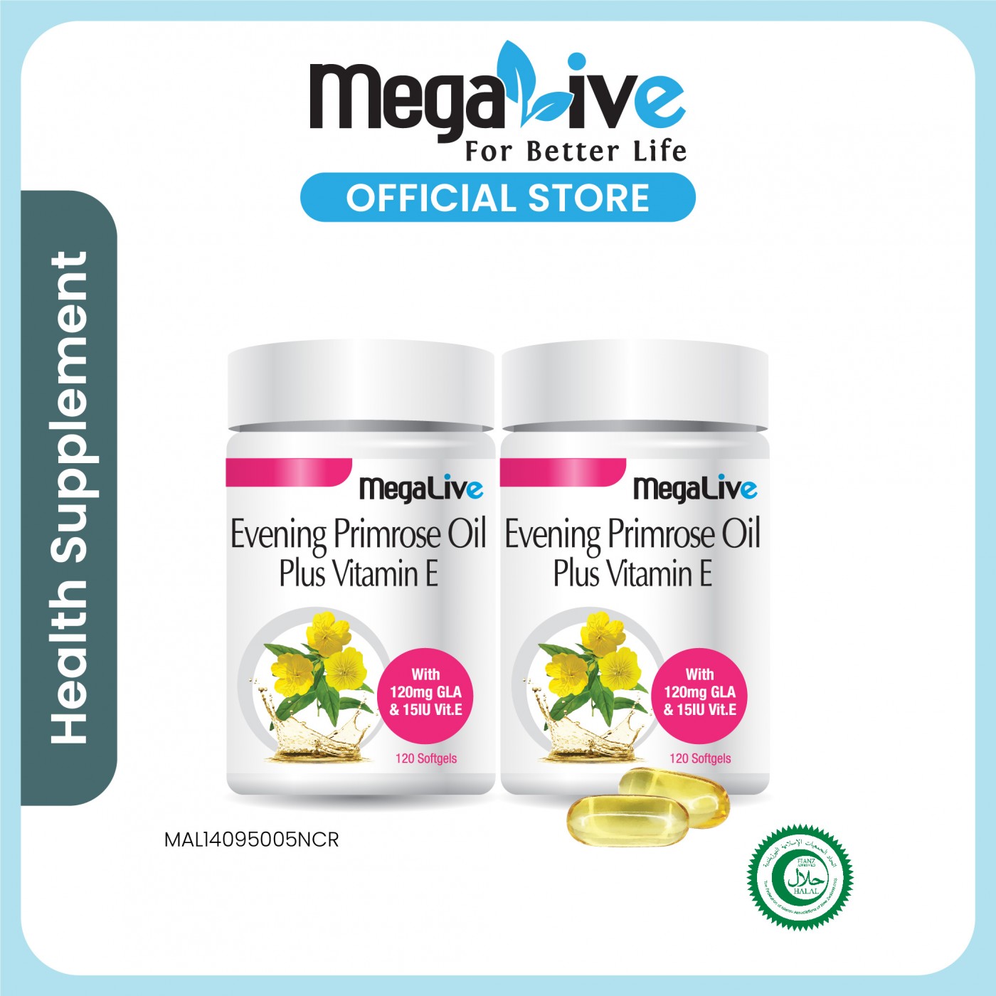 MegaLive Evening Primrose Oil Plus Vitamin E